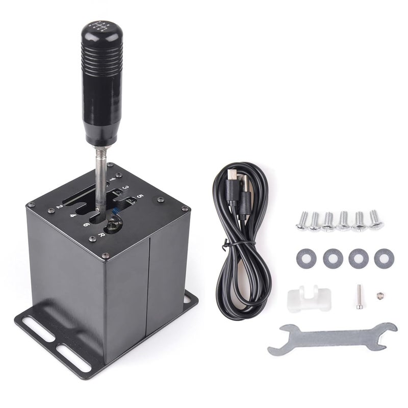 CNRAQR محاكي نقل الحركة USB للكمبيوتر 6+R لنقل الحركة H لجهاز LO GITECH G29/G27/G25/G920، T300RS/GT، متوافق مع عجلة القيادة للكمبيوتر ويندوز لألعاب محاكاة السباق ATS ETS Dust WRC - Image 1
